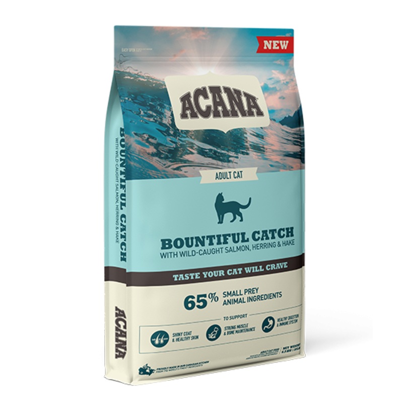 Acana Bountiful Catch Wild-Caught Salmon Herring & Hake Adult Dry Cat Food - 1.8kg