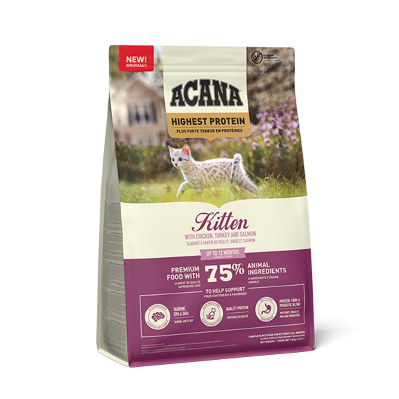 Acana Highest Protein Grain-Free Complete Kitten Dry Food 1.8kg - 1.8kg