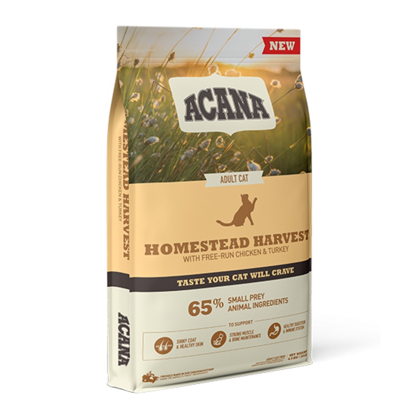 Acana Homestead Harvest Free-Run Chicken & Turkey Adult Dry Cat Food - 1.8kg