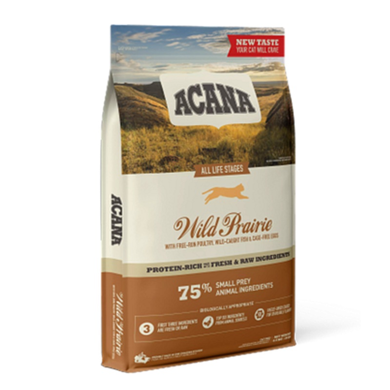 Acana Wild Prairie Free-Run Poultry Wild-Caught Fish All Life Stages Dry Cat Food - 4.5kg