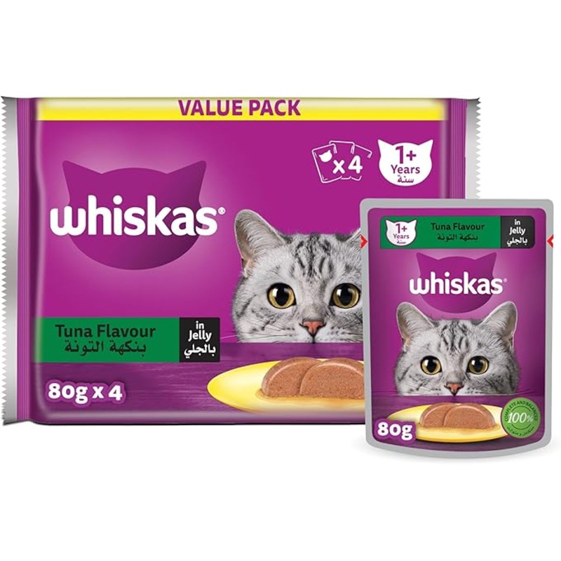 Whiskas Tuna 80g - Pack of 4