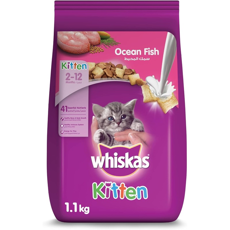 Whiskas Hairball Control with Chicken & Tuna, Dry Food Adult, 1+ Years, 1.1kg