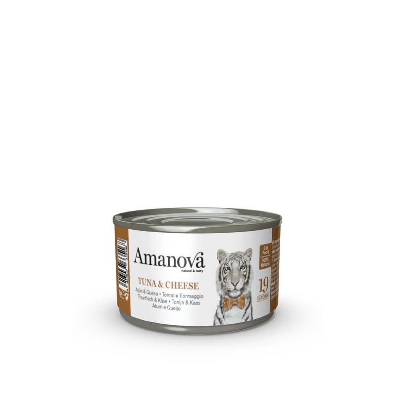 Amanova Canned Cat Tuna & Cheese Broth - 70g
