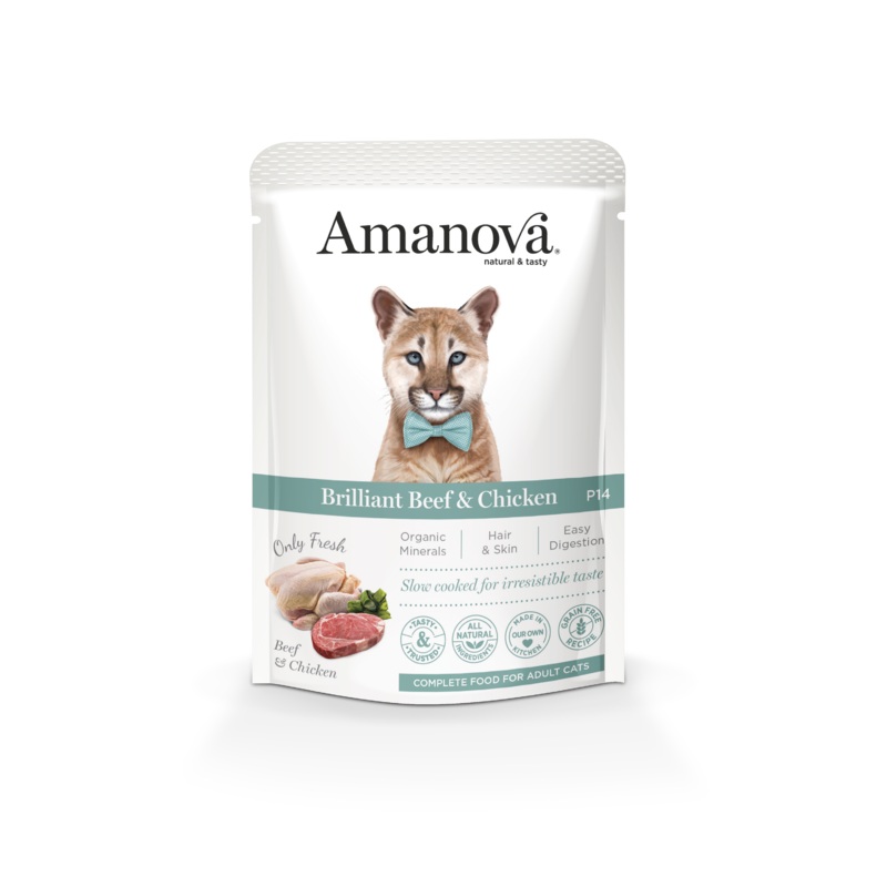 Amanova Grain Free Adult Cat Brilliant Beef & Chicken 85g