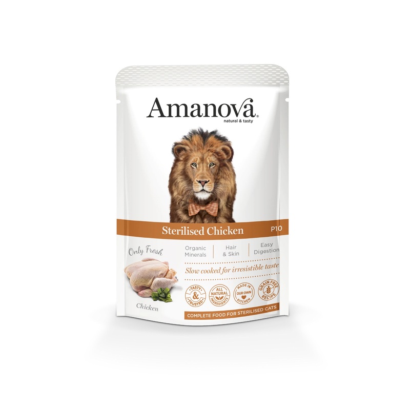 Amanova Wet Cat Sterilized Chicken - 85g
