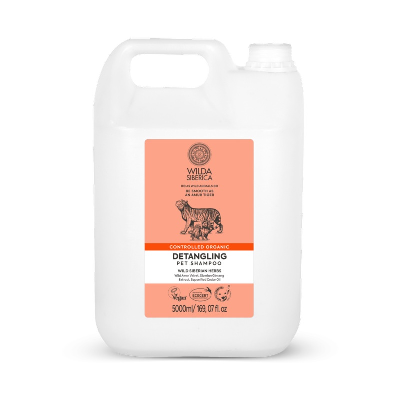 Wilda Siberica Controlled organic Detangling pet shampoo 5 l