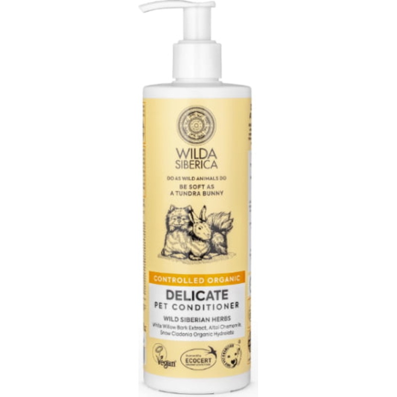 Wilda Siberica. Controlled Organic, Natural & Vegan Delicate pet conditioner, 400 ml
