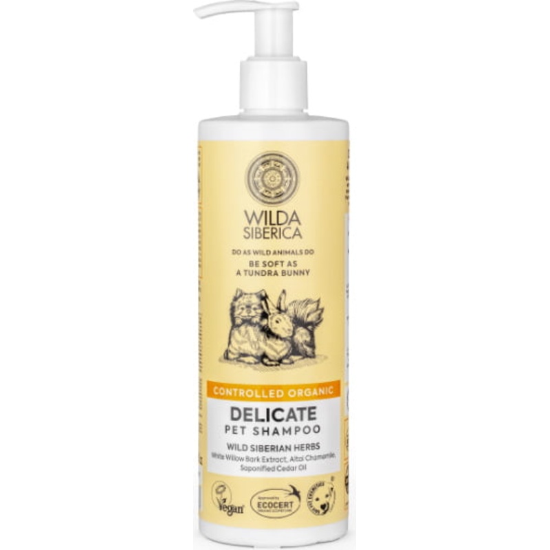 Wilda Siberica. Controlled Organic, Natural & Vegan Delicate pet shampoo, 400 ml