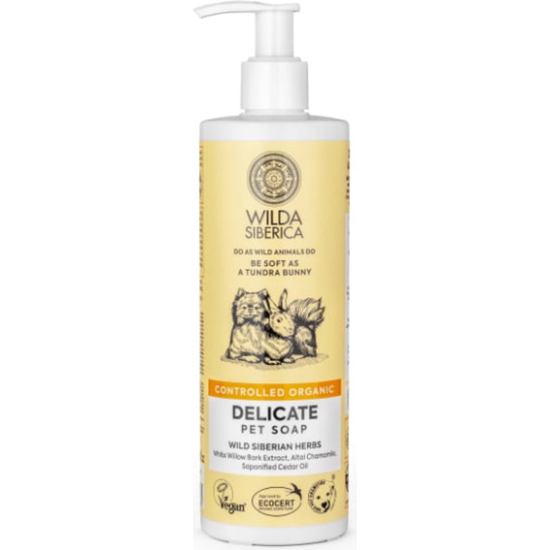 Wilda Siberica. Controlled Organic, Natural & Vegan Delicate pet soap, 400 ml