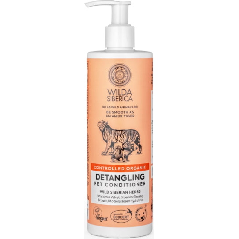 Wilda Siberica. Controlled Organic, Natural & Vegan Detangling pet conditioner, 400 ml
