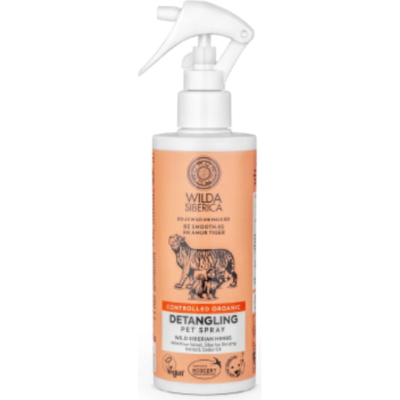 Wilda Siberica. Controlled Organic, Natural & Vegan Detangling pet spray, 250 ml