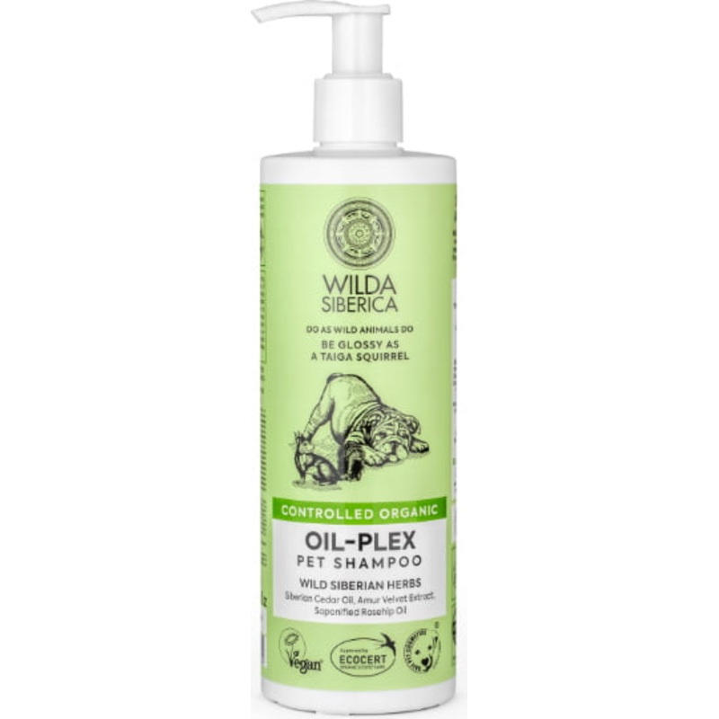 Wilda Siberica. Controlled Organic, Natural & Vegan Oil-plex pet shampoo, 400 ml