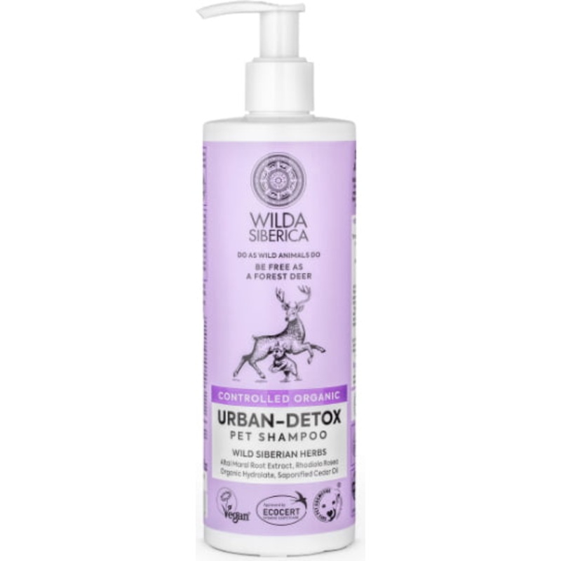 Wilda Siberica. Controlled Organic, Natural & Vegan Urban-detox pet shampoo, 400 ml