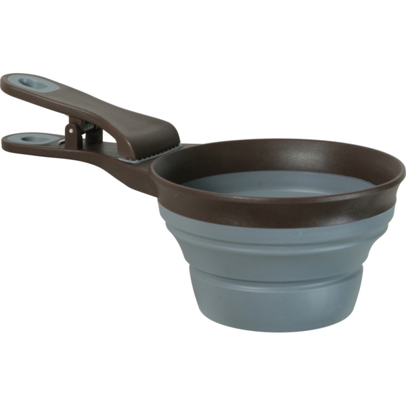 2 in 1 Silicone Measuring Cup with Food Bag Clip 473 ml, Grey