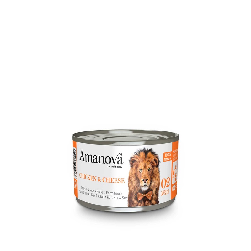 Amanova Canned Cat Chicken & Cheese Broth - 70g
