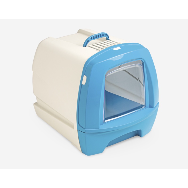 80's Cat Litter Box with Drawer - 50 x 40 x 42 cm/Blue