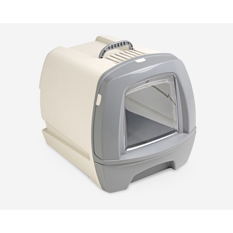 80's Cat Litter Box with Drawer - 50 x 40 x 42 cm/Grey