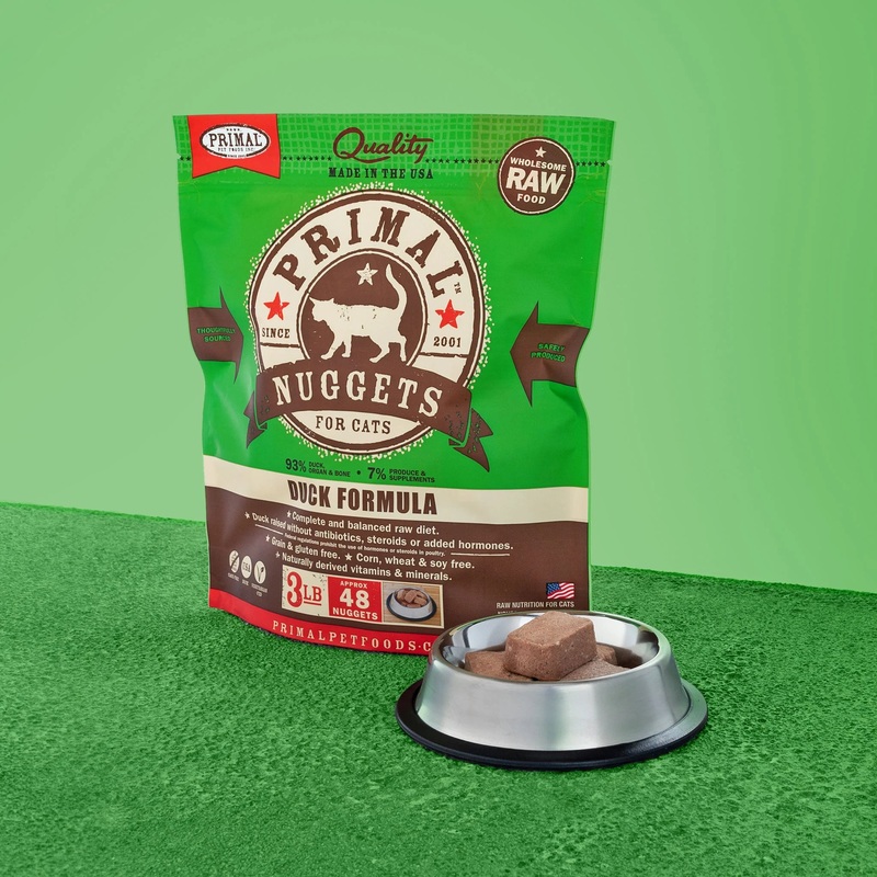 Primal Cat Frozen Nuggets - Duck 3lb