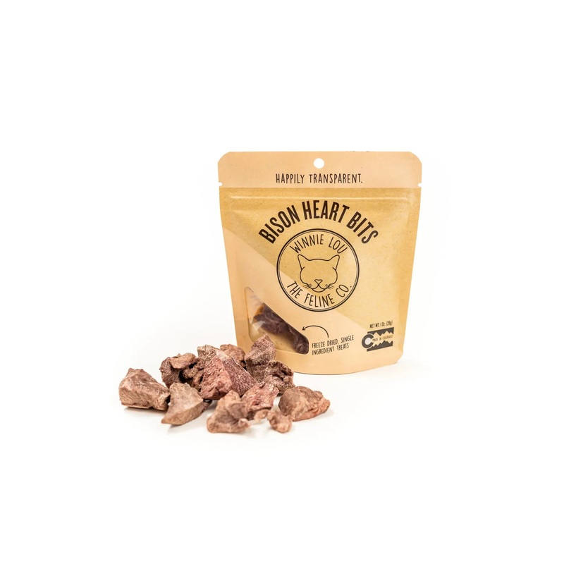 Winnie Lou The Feline Co. Bison Heart Cat Treats 1oz