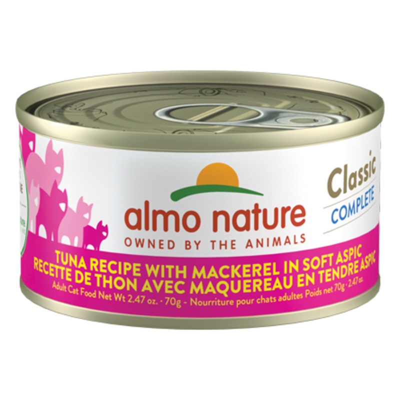 Almo Nature Cat Classic Tuna Recipe with Mackerel in Soft Aspic 2.47oz