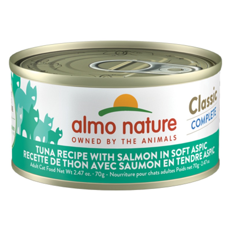Almo Nature Cat Classic Tuna Recipe with Salmon in Soft Aspic 2.47oz