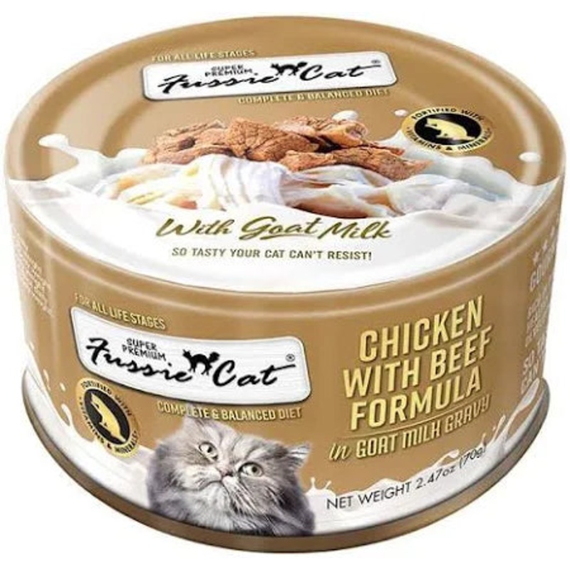 Fussie Cat Chicken with Beef in Goat Milk Gravy 2.47oz