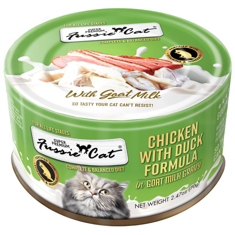 Fussie Cat Chicken with Chicken with Duck Formula in Goat Milk Gravy 2.47oz