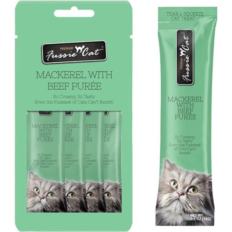 Fussie Cat Mackerel & Beef Puree Treat
