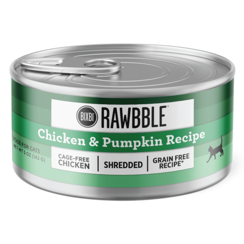 Rawbble Wet Food for Cats  Shredded Chicken & Pumpkin Recipe  2.75oz