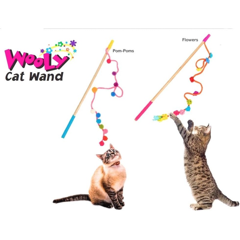 Wooly Cat Wand Toy