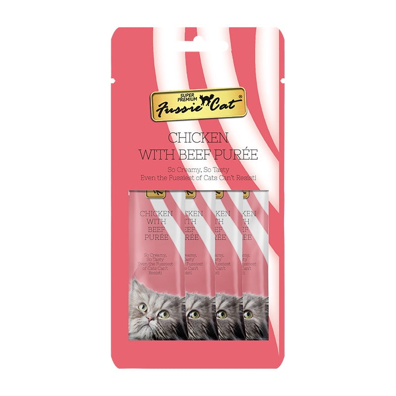 Fussie Cat Chicken & Beef Puree Treat