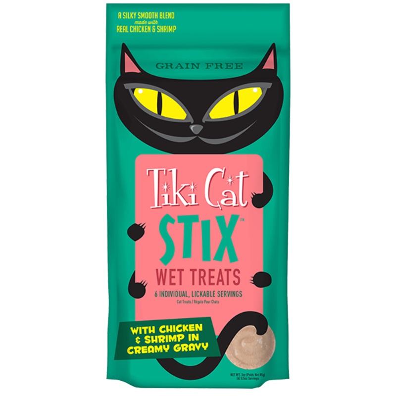 Tiki Cat Stix Wet Treats Chicken & Shrimp GF