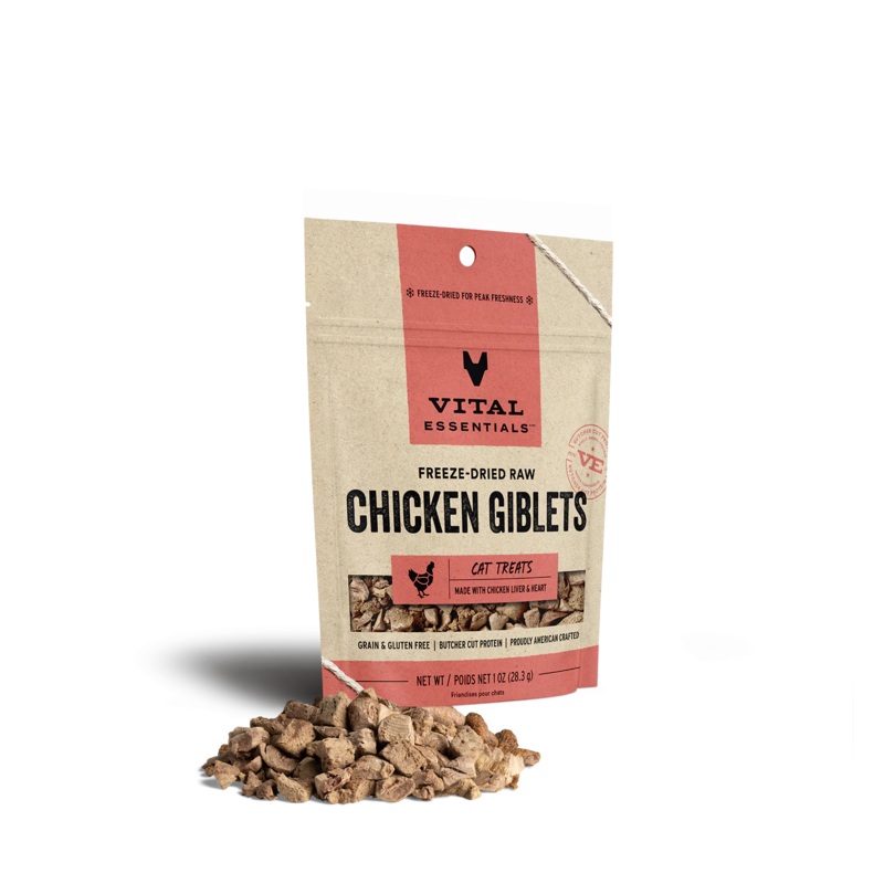 Vital Essentials cat Chicken Giblets Freeze-dried Treat 1.1oz