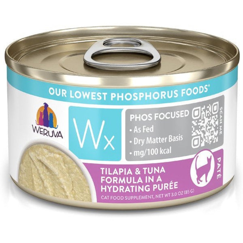 Weruva Wx Cat Can Low Phosphorus Tilapia & Tuna Formula Pure 3oz
