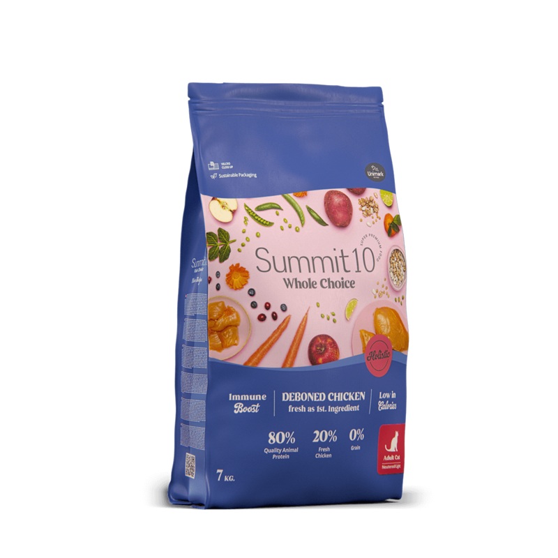 Summit 10 - Whole Choice Sterlised/Light Cat Adult 7Kg