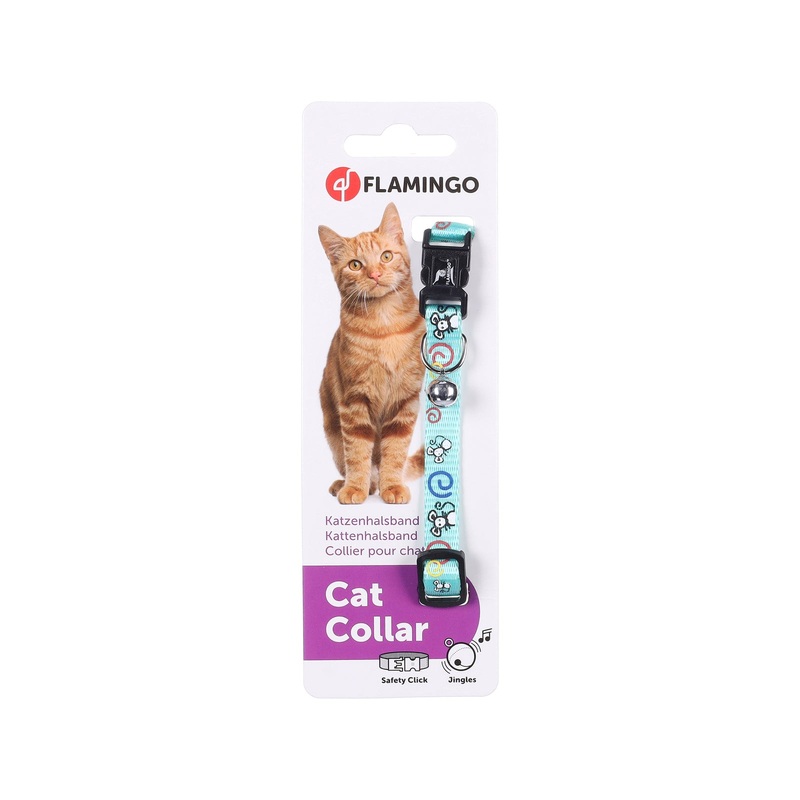 Flamingo - Cat Collar Ziggi Mouse Motif