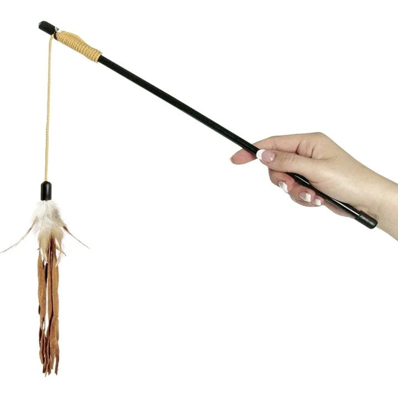Flamingo - Cat Toy Lloyd Dangler Leather+Feather