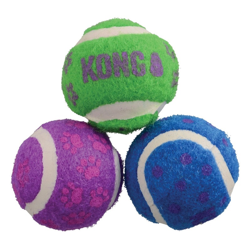 Kong  Cat Tennis Balls With Bells