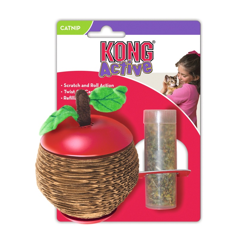 Kong  Scratch Apple With Refillable Catnip Core