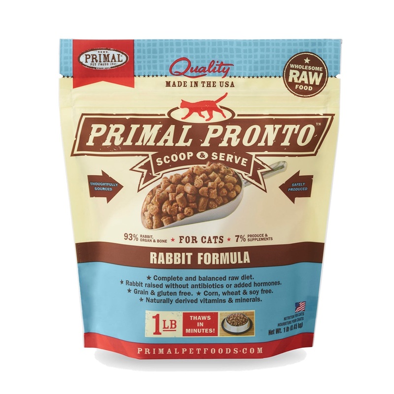 Primal Feline Raw Frozen Pronto Rabbit 1lb
