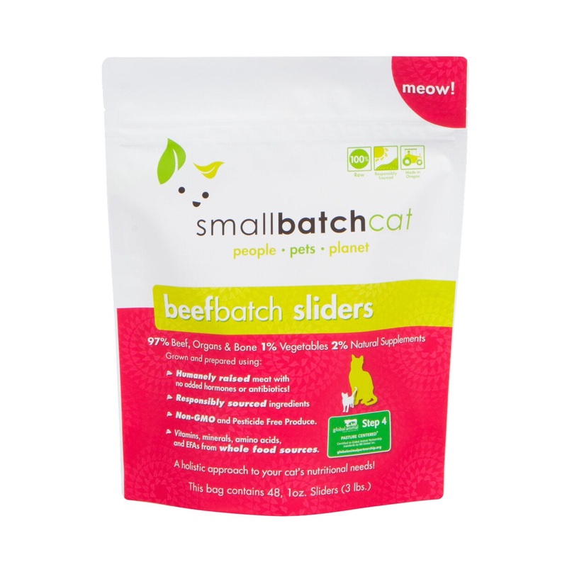 Smallbatch Frozen Raw Cat Beef Sliders 3lb