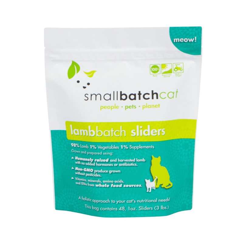 Smallbatch Frozen Raw Cat Lamb Sliders 3lb