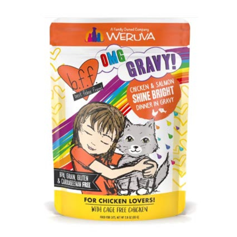Weruva BFF OMG Shine Bright! Chicken & Salmon in Gravy Pouch 2.8oz