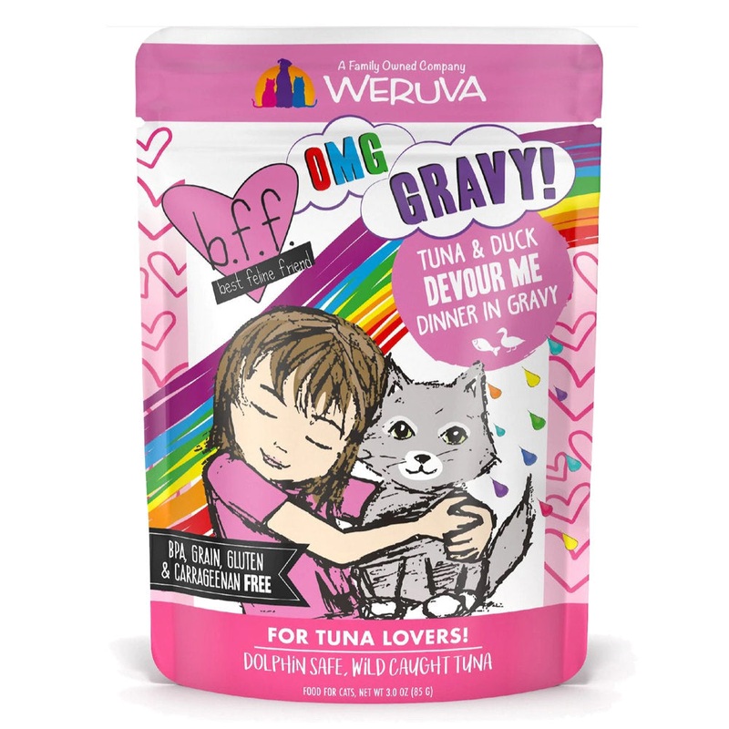 Weruva BFF OMG Tuna & Duck Devour Me Dinner in Gravy Pouch 3oz