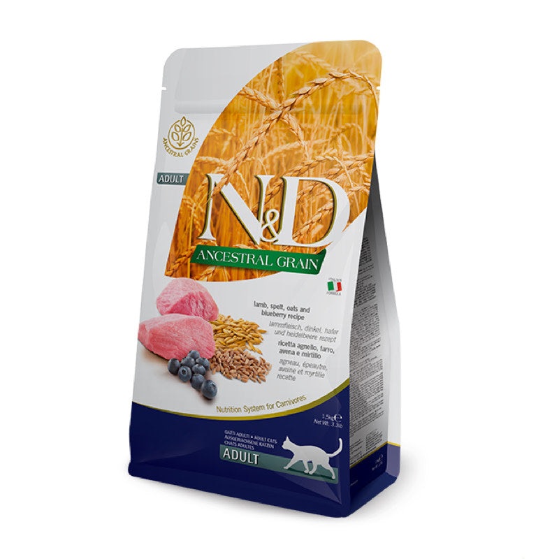 Farmina N&D Ancestral Grain Lamb Blueberry Adult Cat Food 11lb