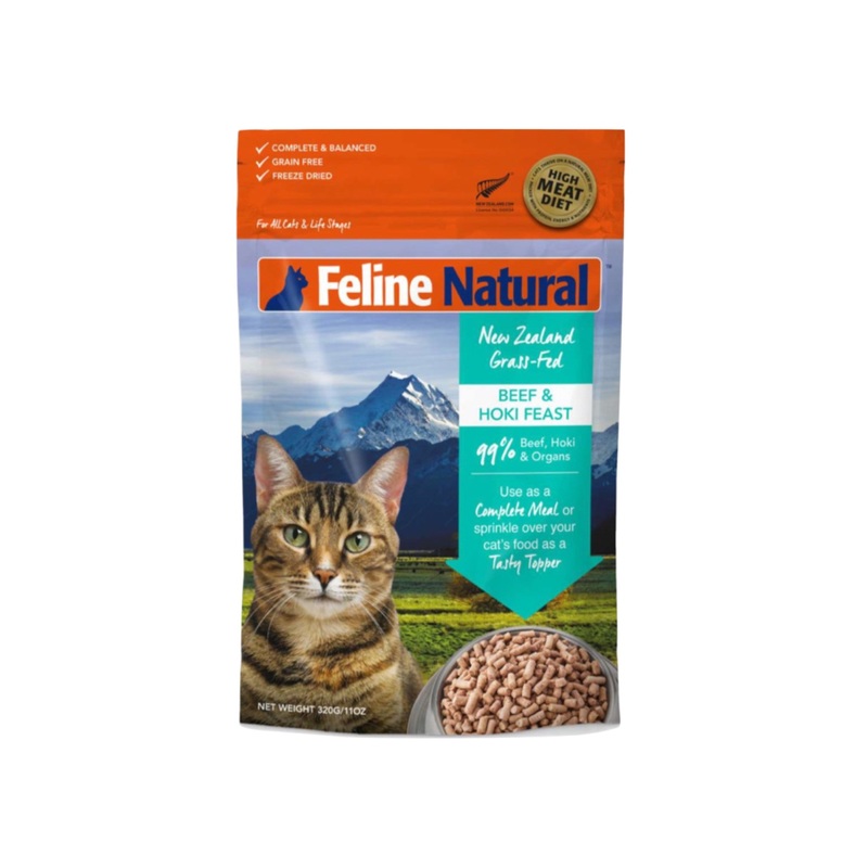 Feline Natural Beef & Hoki Cat Food Pouch 3oz