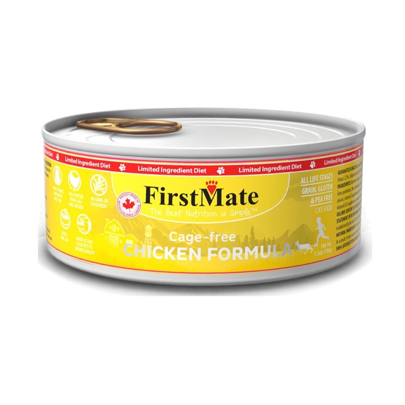 First Mate Limited Ingredient Canned Cage-Free Chicken Cat Food 5.5oz