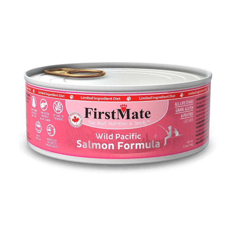 First Mate Limited Ingredient Canned Wild Pacific Salmon Cat Food 5.5oz