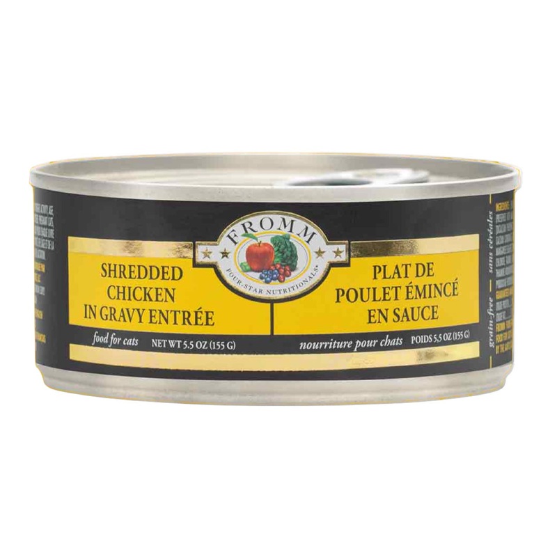 Fromm Shredded Chicken in Gravy Entree Can 5.5oz