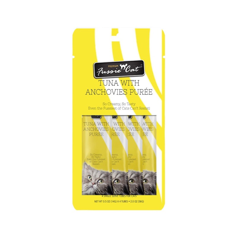 Fussie Cat Tuna with Anchovies Pure Tubes (4pk)